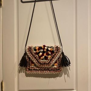 Ibban Pom Pom crossbody -NWOT